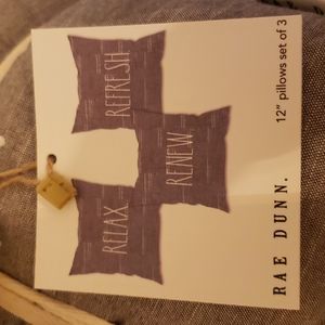 NWT Rae Dunn set of 3 decorative pillows